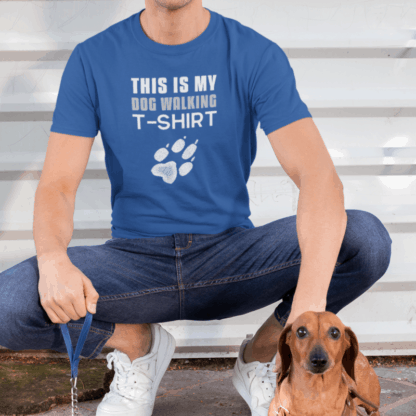 dog walking t-shirt